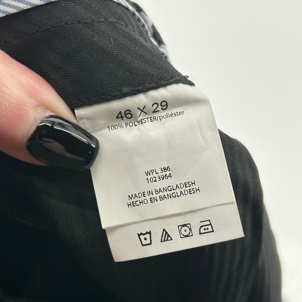 BUNDLE Haggar Cool 18 Performance Mens Navy Blue Tan Dress Pants 46x29 NWT Work - Picture 11 of 16